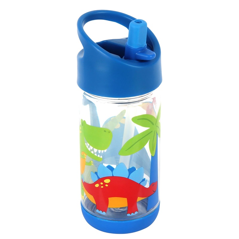 Stephen Joseph Dino Flip Top Bottle in Blue