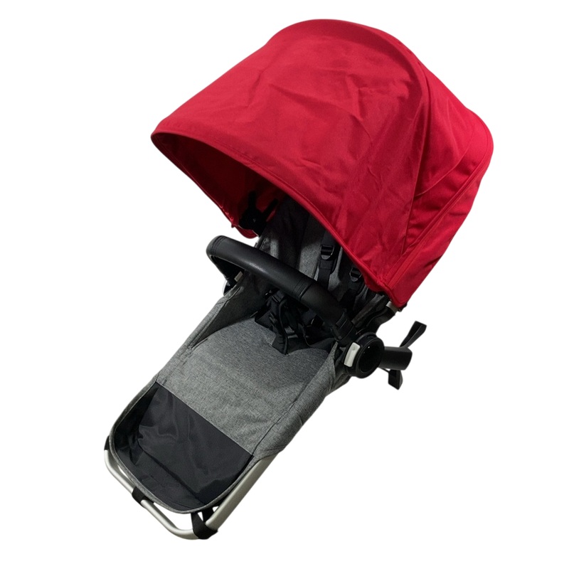 Bugaboo Donkey3 Duo Extension Set, Red-Grey Melange/Aluminum