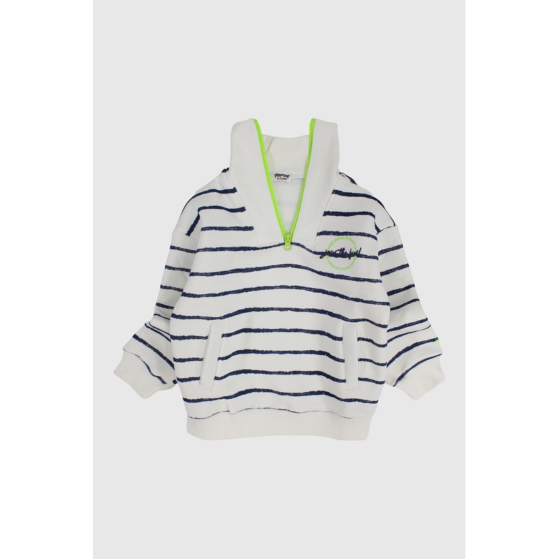 Unisex Striped Long-Sleeved Sweatshirt