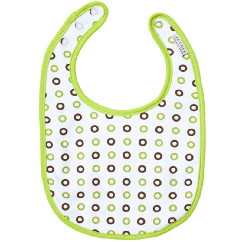 JJ Cole Soft Bib Green Circles