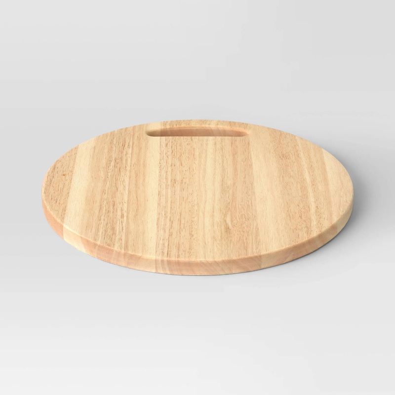 Rubberwood Round Serving Platter – 15.98′