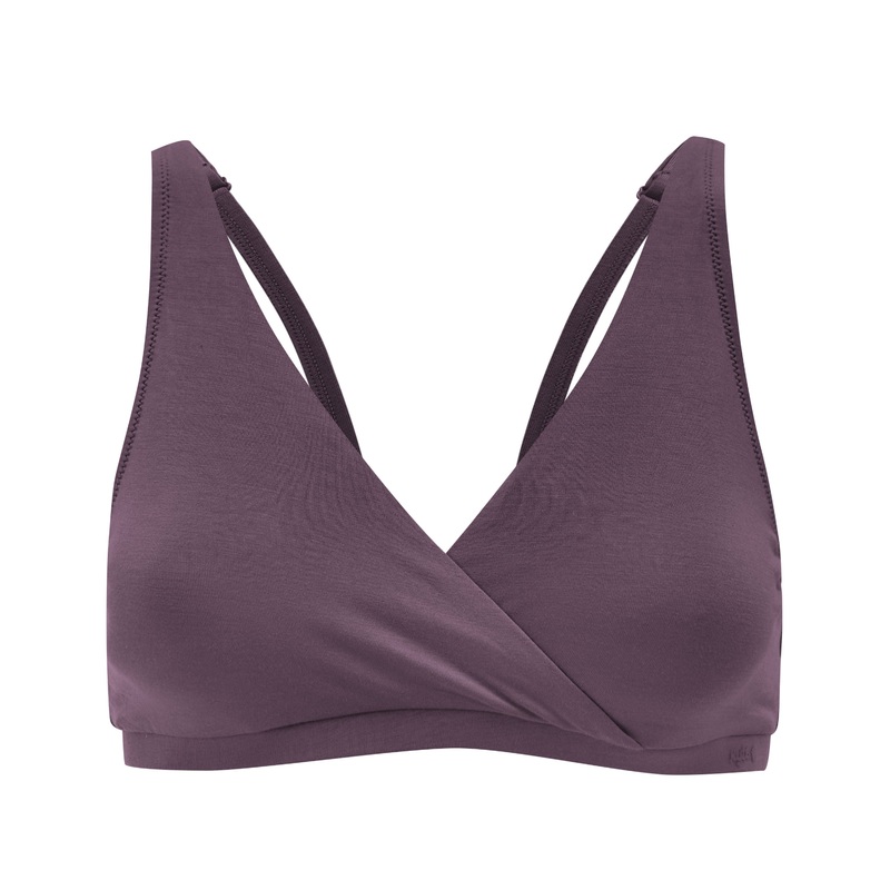 Women’s Cross Front Bralette in Currant