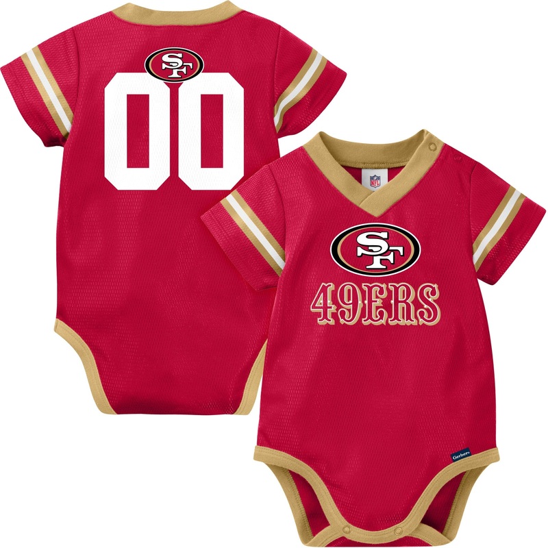 Baby Boys 49ers Short Sleeve Jersey Bodysuit