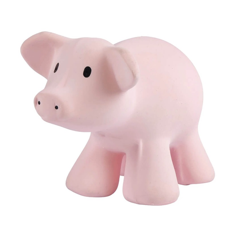 Pig Natural Rubber Rattle