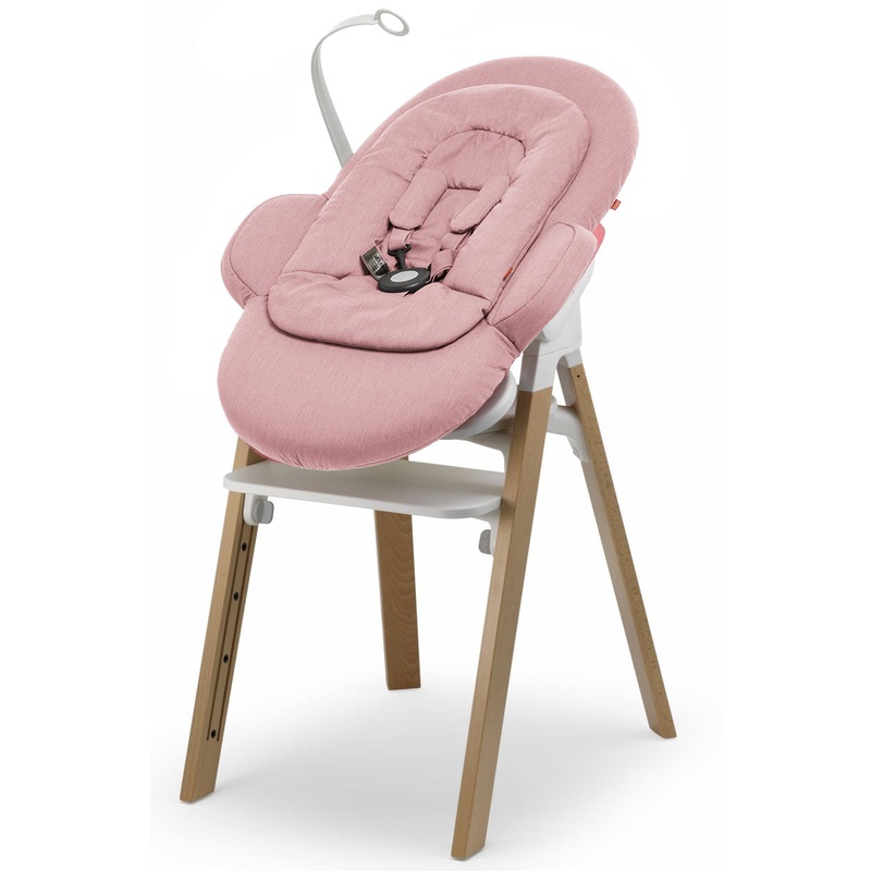 Stokke Steps Newborn Bouncer Seat – Natural/Pink