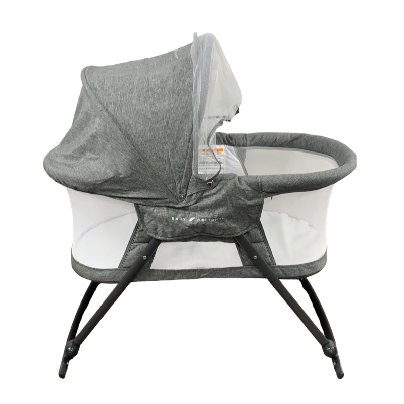 Baby Delight Go With Me Slumber Deluxe Portable Rocking Bassinet, Charcoal Tweed