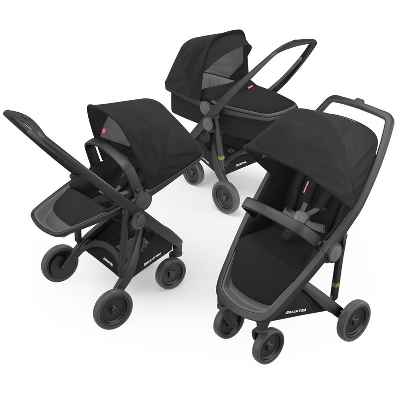 Greentom 3 in 1 Stroller – Black/Black