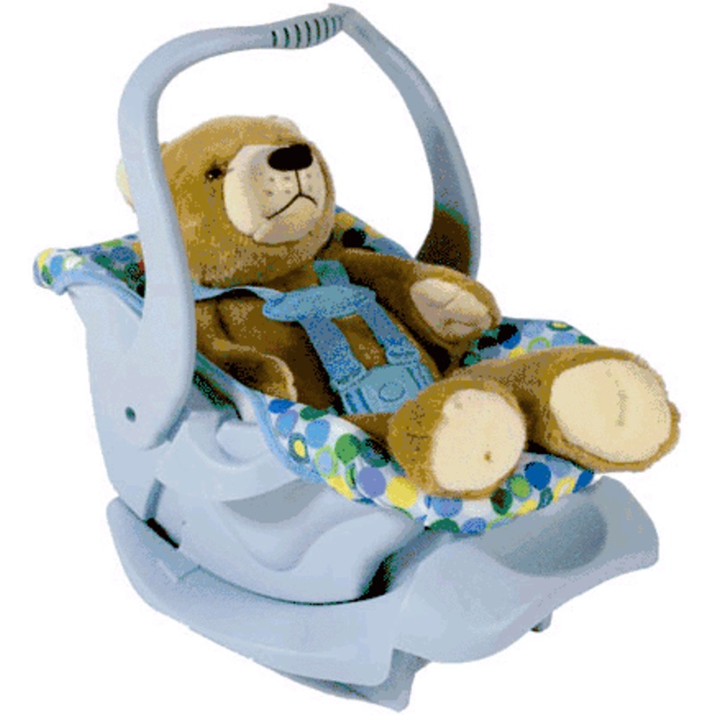 Joovy Doll or Stuffed Toy Car Seat in Blue Dot