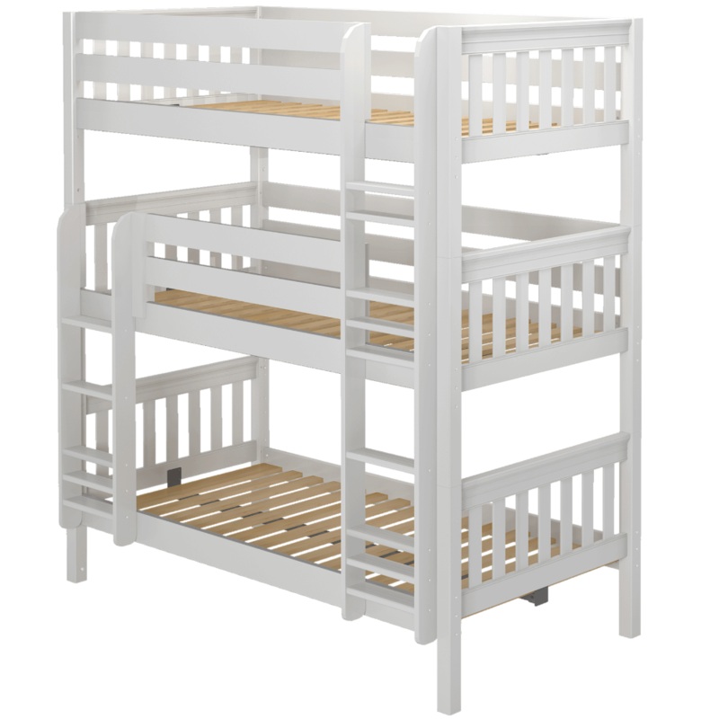 Maxtrix Twin Triple Bunk Bed with Ladder