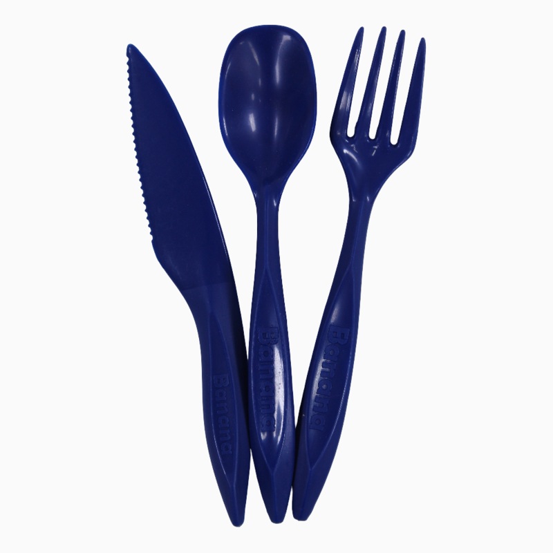 Plastic Cutlery Set  Navy