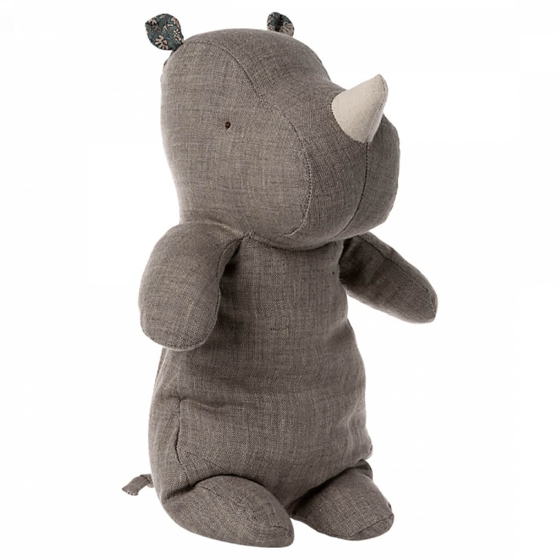 Safari Friends Rhino Plush Toy Dark Grey