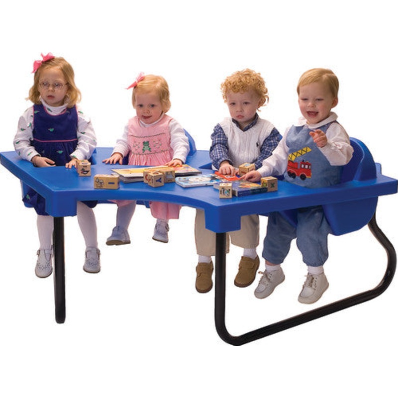 4 Seat Junior Toddler Table, Blue