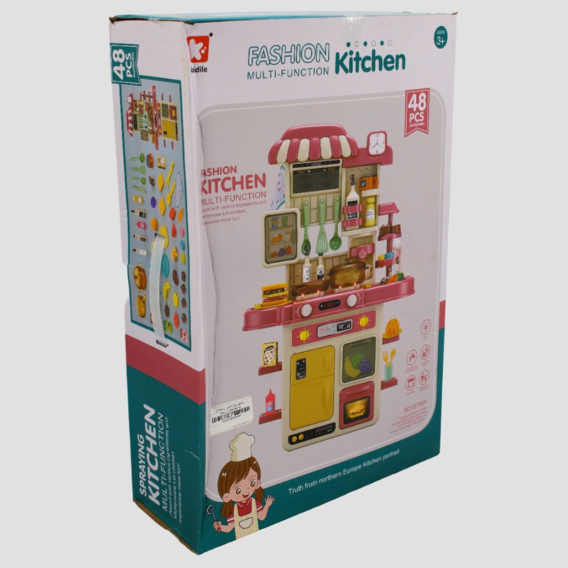 48-Piece Kids Kitchen Playset  Realistic Cooking Fun