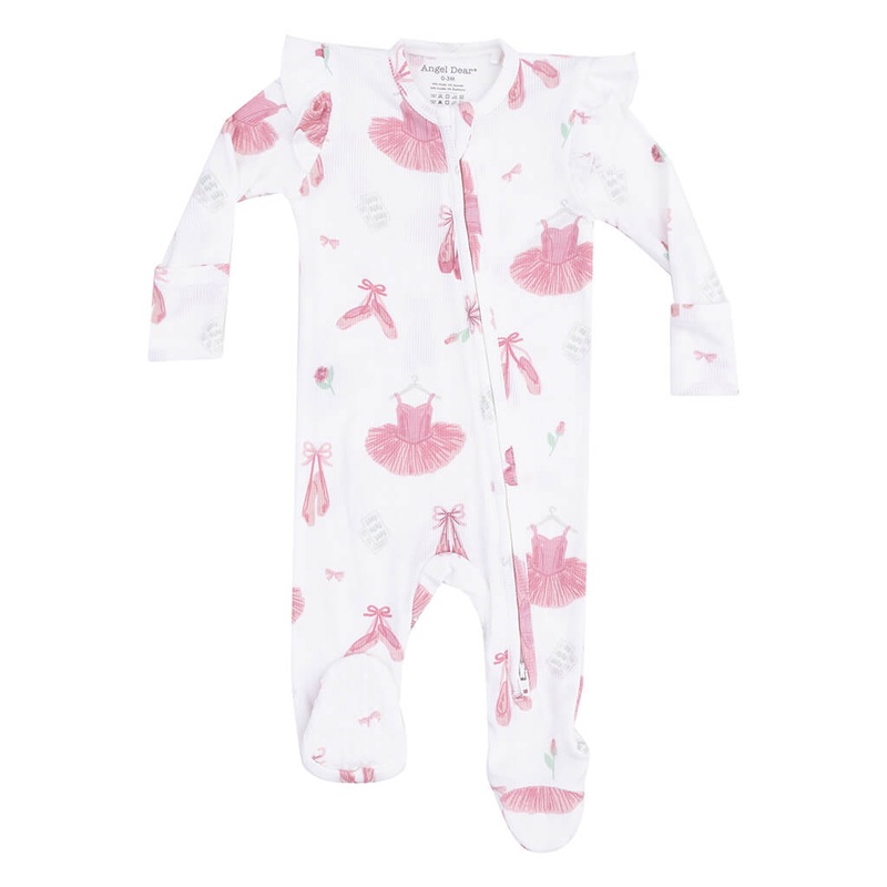 ADR 2 Way Ruffle Sleeves Zipper Footie Ballet Things