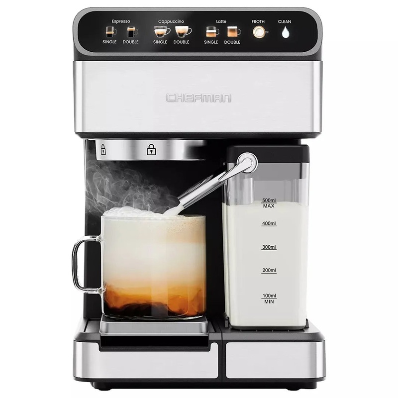 4 Shot Steam Espresso Maker with Frothing Wand  (See Description)