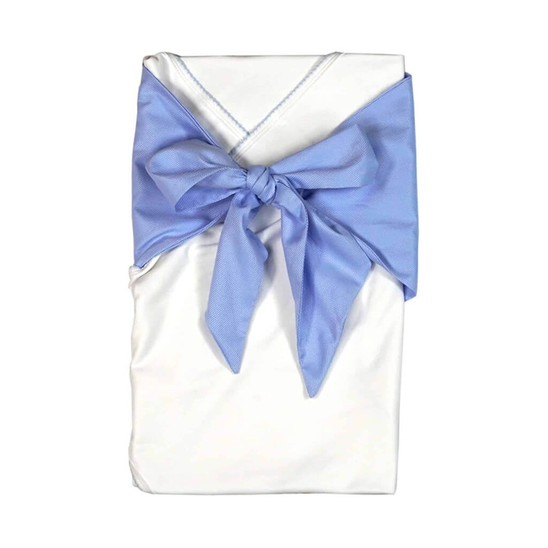 Pima Cotton Swaddle Wrap Blue