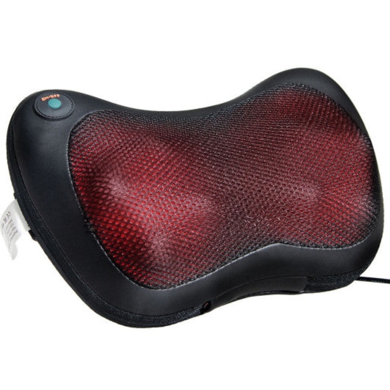 Shiatsu Pillow Massager With Heat Deep Kneading for Shoulder  Neck and Back