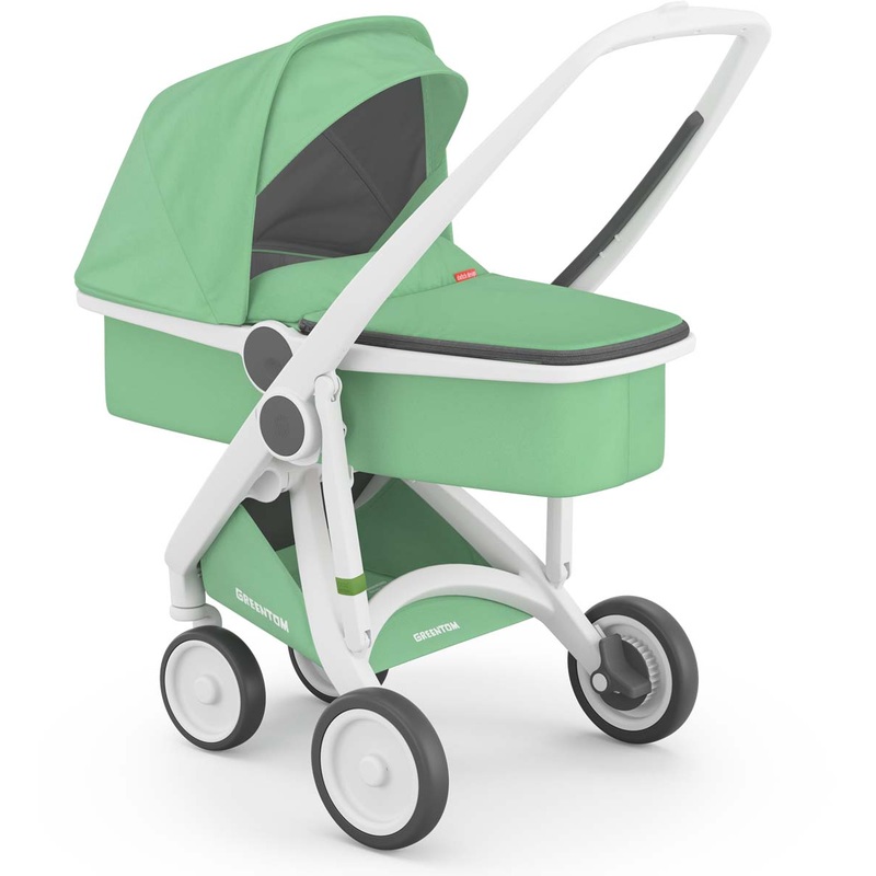 Greentom Carrycot Stroller – White/Mint