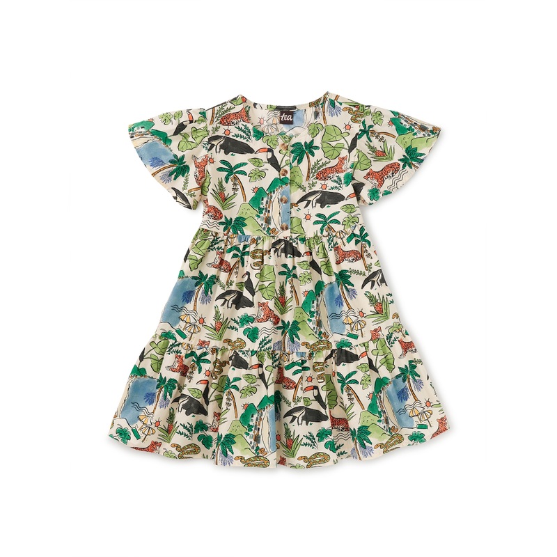 Tiered Woven Dress – Rio Animal Scenic