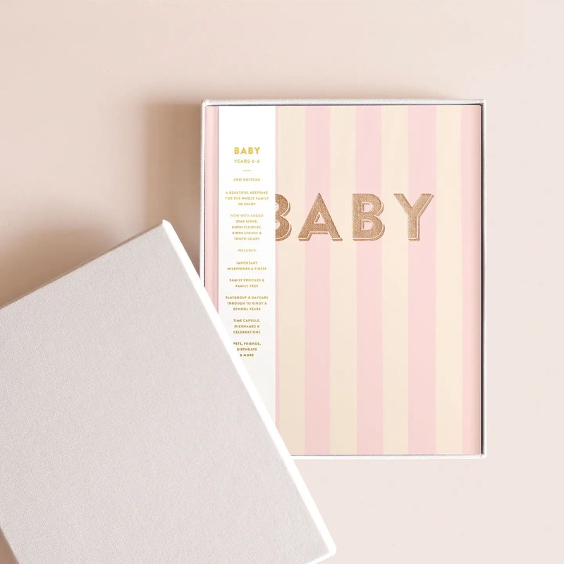 Boxed Baby Book – Petal Stripe