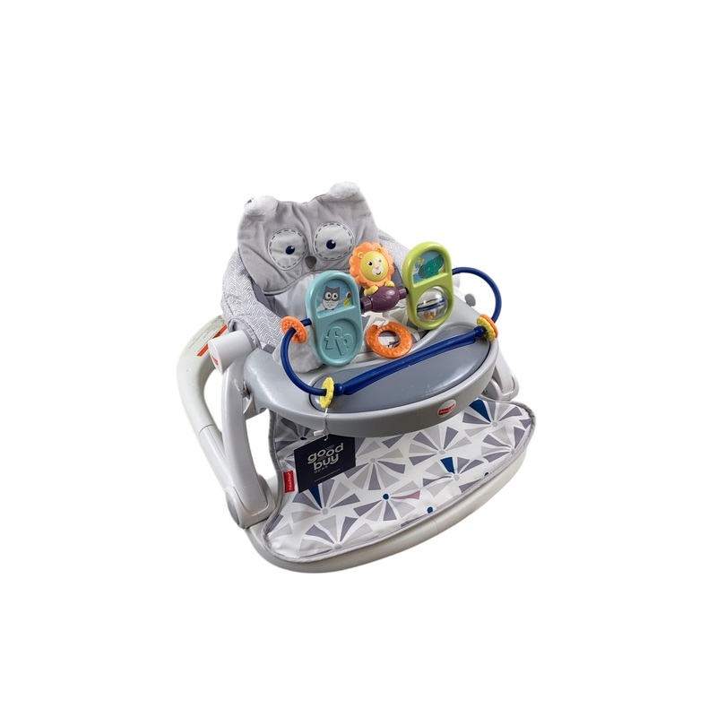 Fisher Price Premium Sit-Me-Up Floor Seat with Toy Tray, Owl