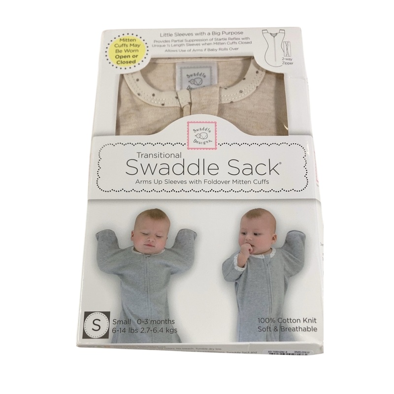 Swaddle Designs Transitional Swaddle Sack, Small, Heathered Oatmeal