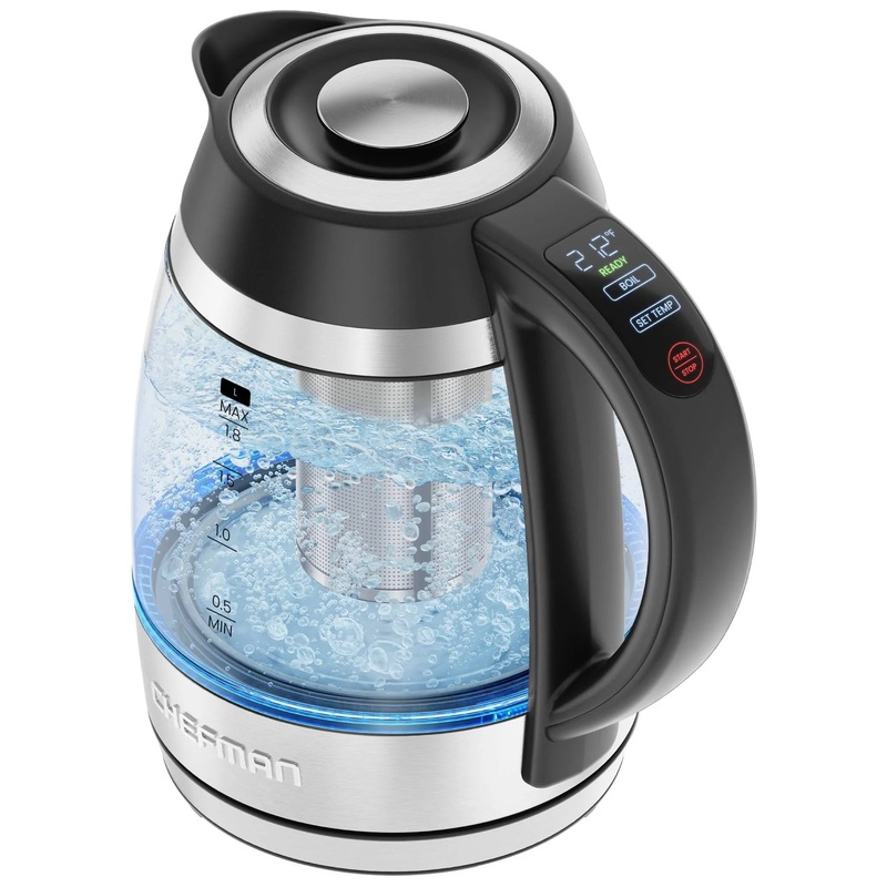 1.8L Lightning Borosilicate Glass Electric Kettle (See Description)