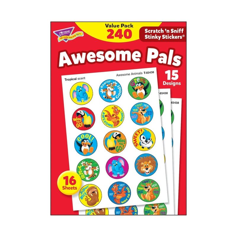 Awesome Pals, Tutti-Frutti scent Scratch ‘n Sniff Stinky Stickers Value Pack