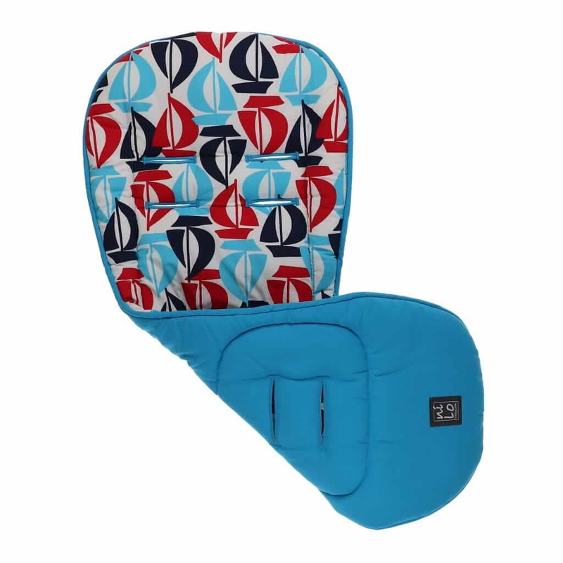 Long Stroller Mat Sail Boats Blue