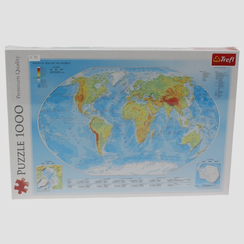 Trefl 1000-Piece Puzzle  Physical Map of the World