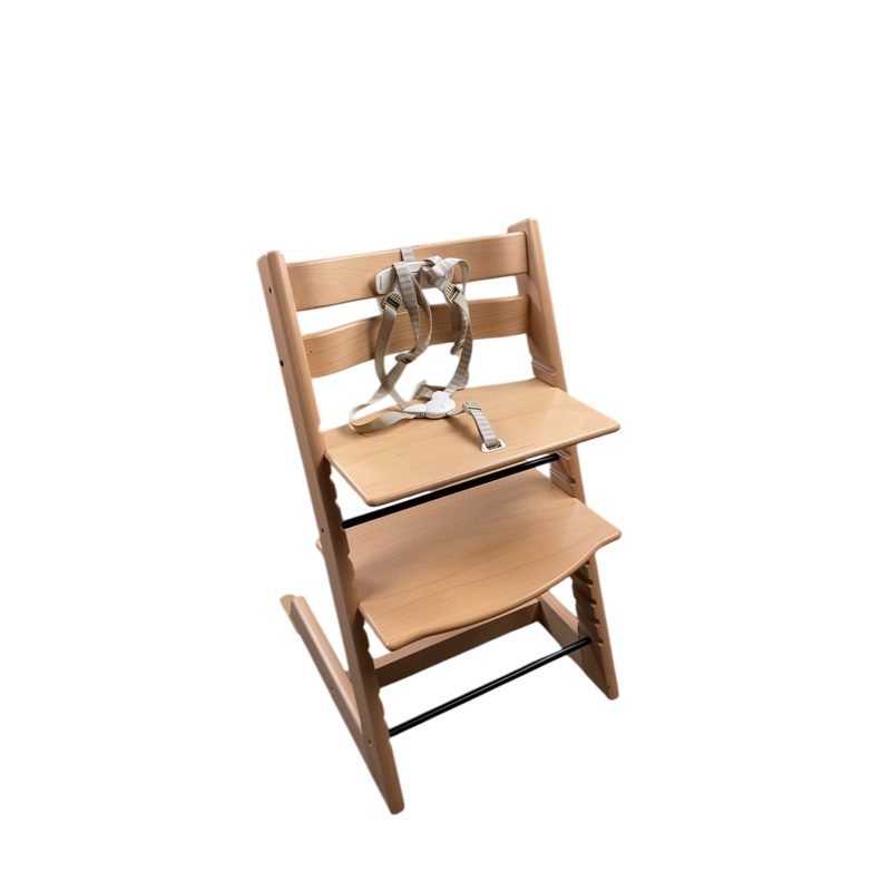 Stokke Tripp Trapp High Chair with Baby Set and Tray, White, Natural