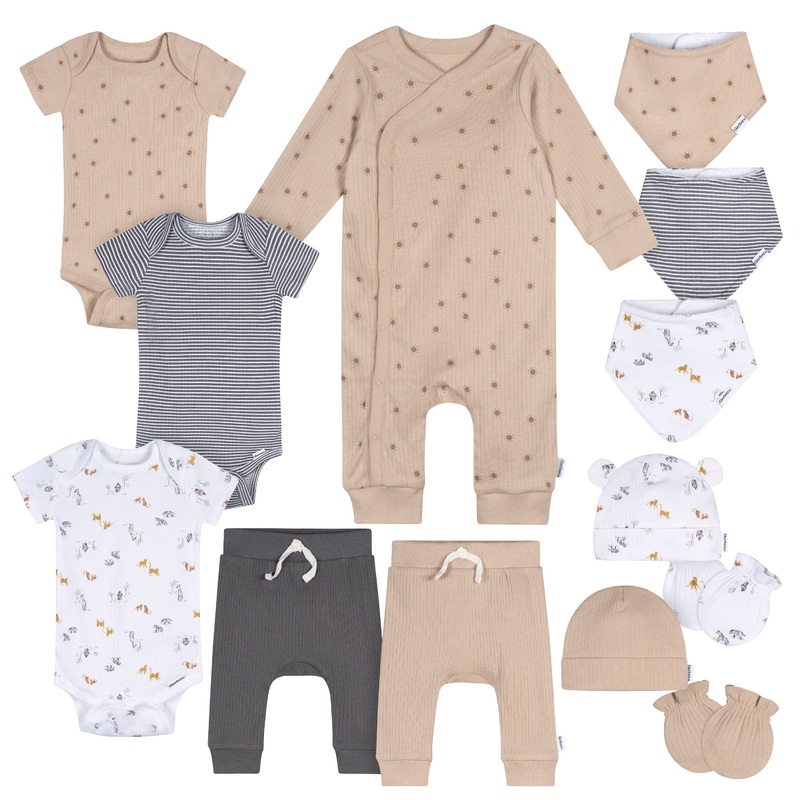13-Piece Baby Neutral Safari Bundle Set