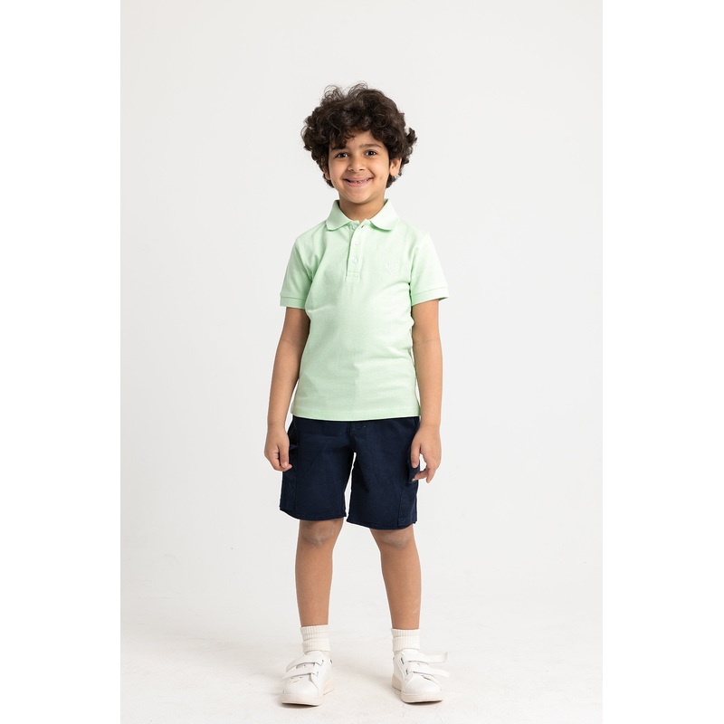 Boys Cotton Plain Polo Shirt
