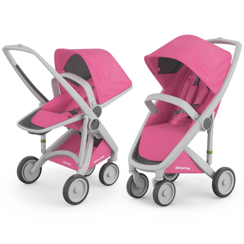 Greentom 2 in 1 Stroller – Grey/Pink