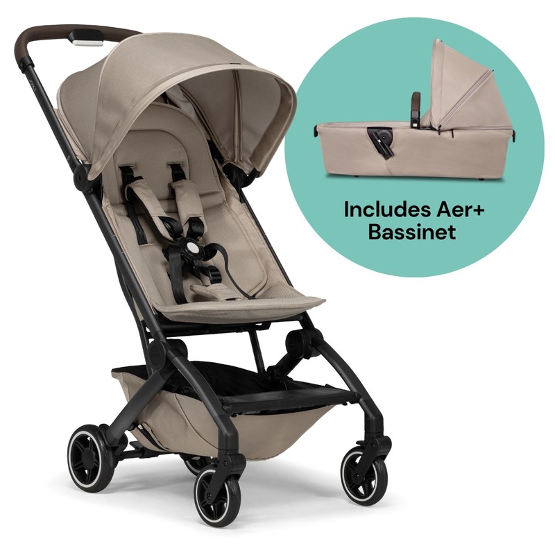 Joolz Aer+ Lightweight Compact Stroller + Bassinet Bundle – Lovely Taupe