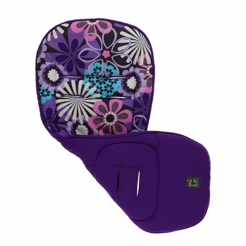 Long Stroller Mat Flower Power Purple