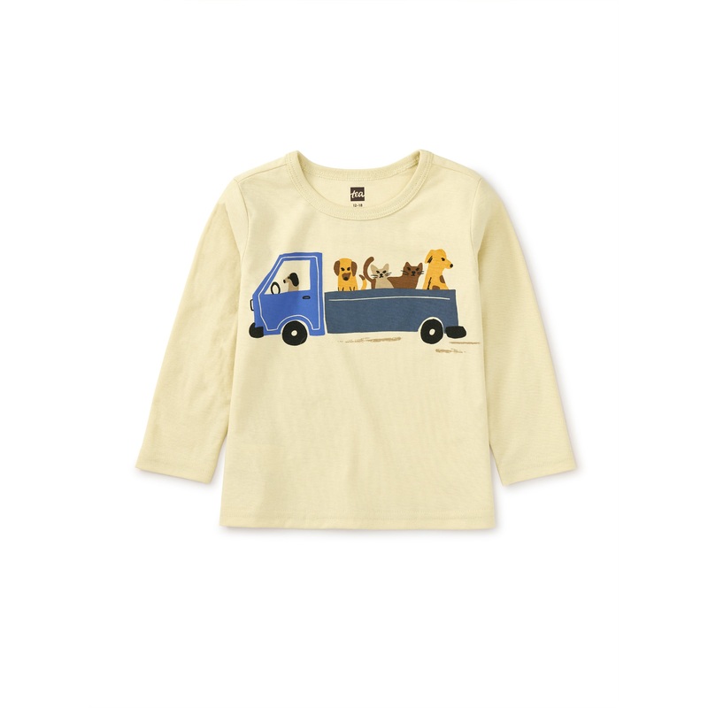 Tea Collection Animal Truck Baby Tee – Hay