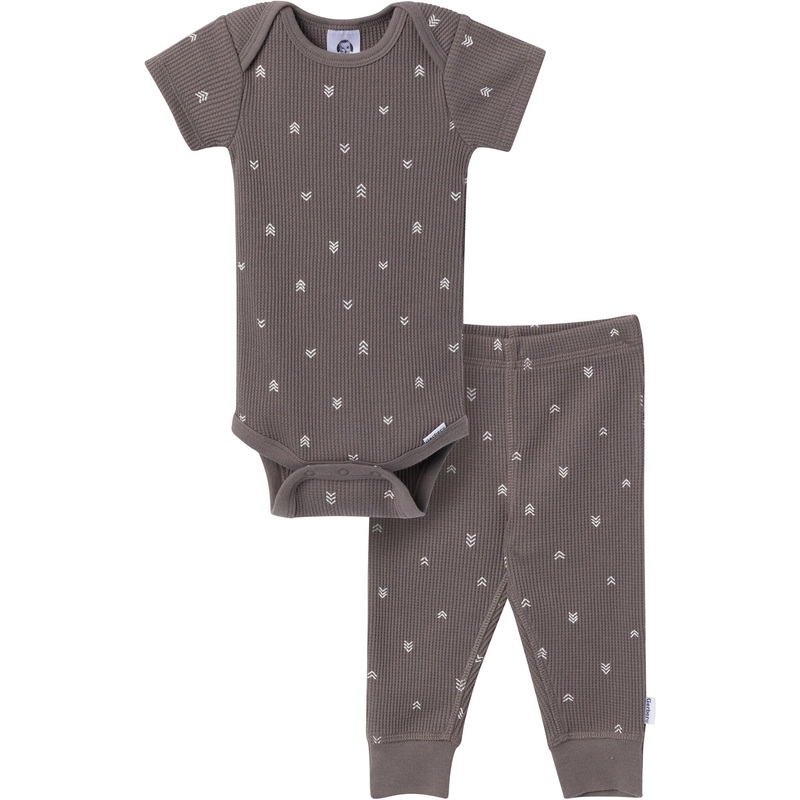 2-Piece Baby Neutral Arrow Heads Onesies Bodysuit and Pants Set