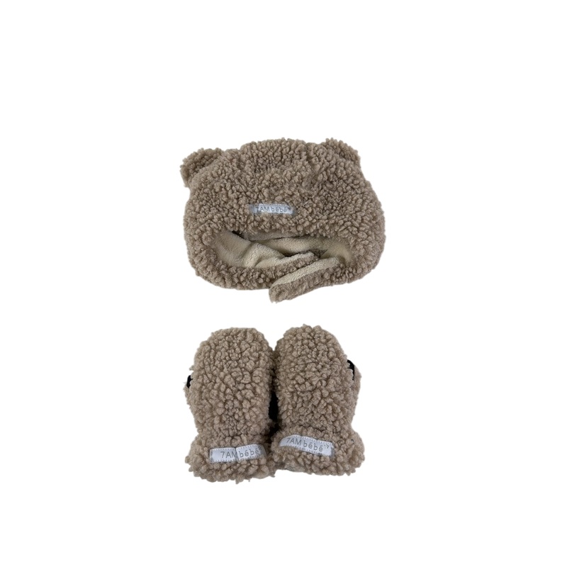 7 A.M. Enfant Cub Set, 6-12 Months, Oatmeal, Teddy