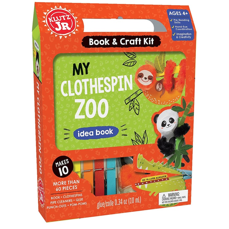 Klutz My Clothespin Zoo Book & Craft Kit
