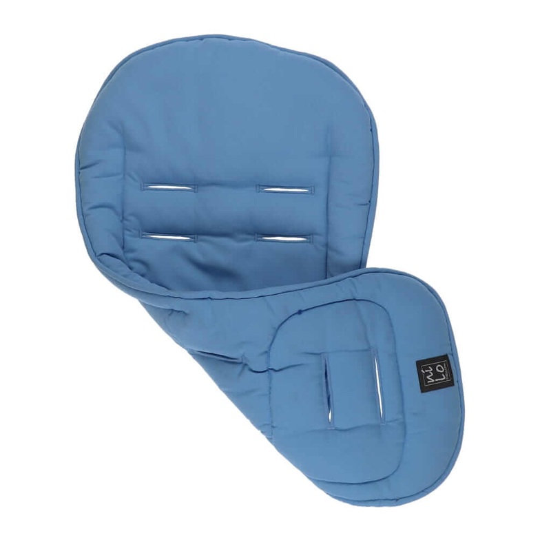 Short Stroller Mat Solid Light Blue