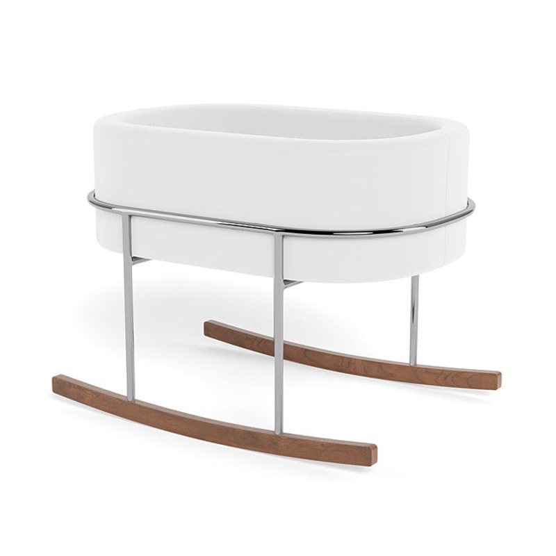 Rockwell Bassinet with Chrome and Walnut Base