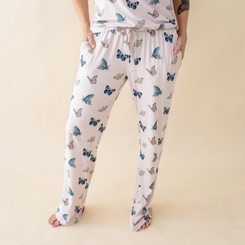Women’s Lounge Pants in Blush Butterfly