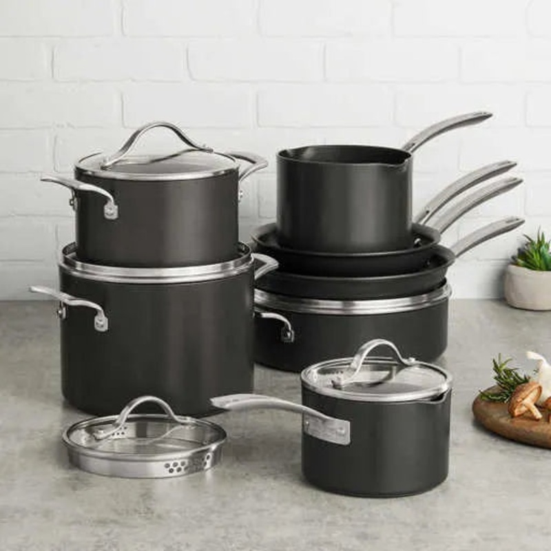 12-piece Hard Anodized Cookware Set