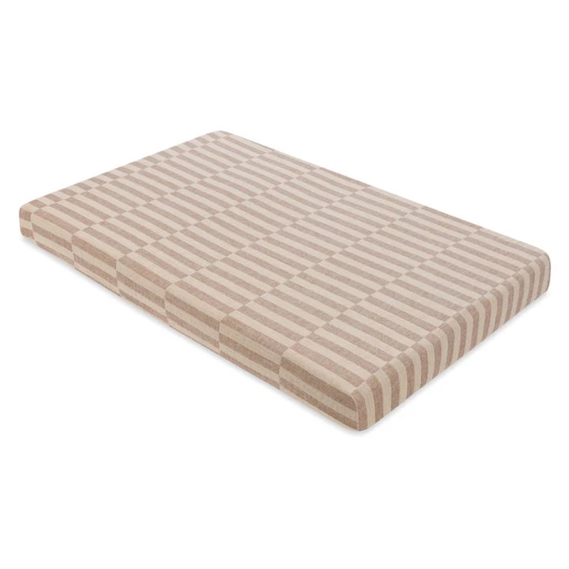 Muslin Mini Crib Sheet- Cocoa Stripe
