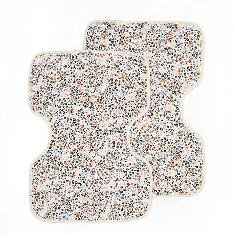 2 Pack Muslin Burp Cloth Pressed Petals