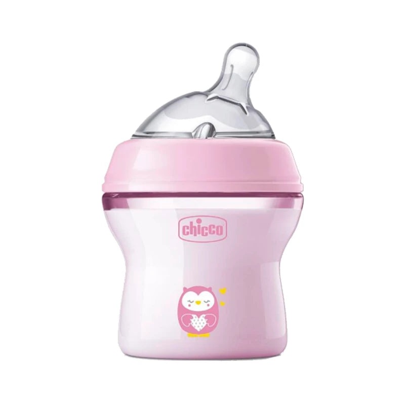 Chicco Natural Feeling Plastic Bottle 150 ml (0+ Months) Pink