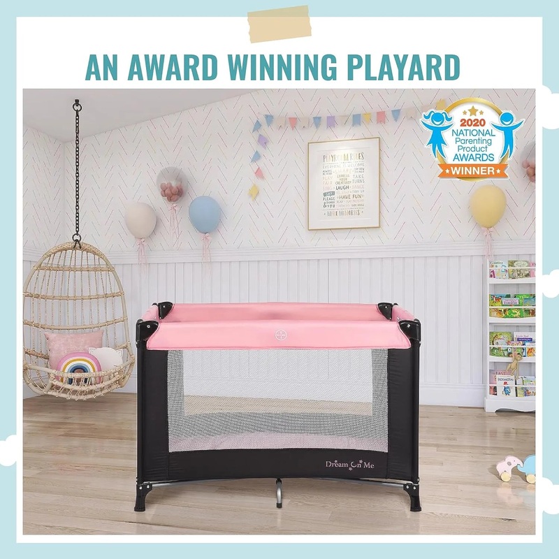 Nest Portable Playard in Pink with Carrybag and Shoulder Strap