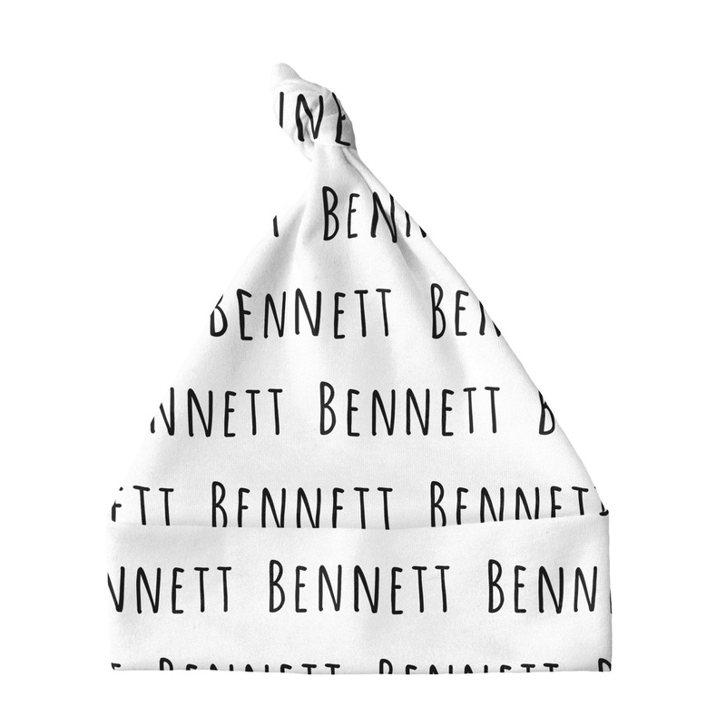 Sugar + Maple Knotted Baby Hat – Repeating Name