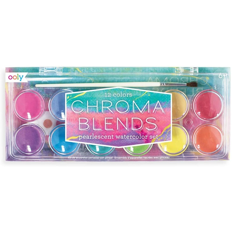 Ooly Chroma Blends Pearlescent Watercolor Paint Set